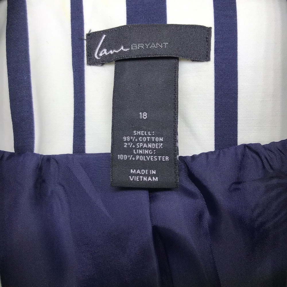 (SOLD)Lane Bryant Navy & White Career Blazer 18 - Picture 6 of 8